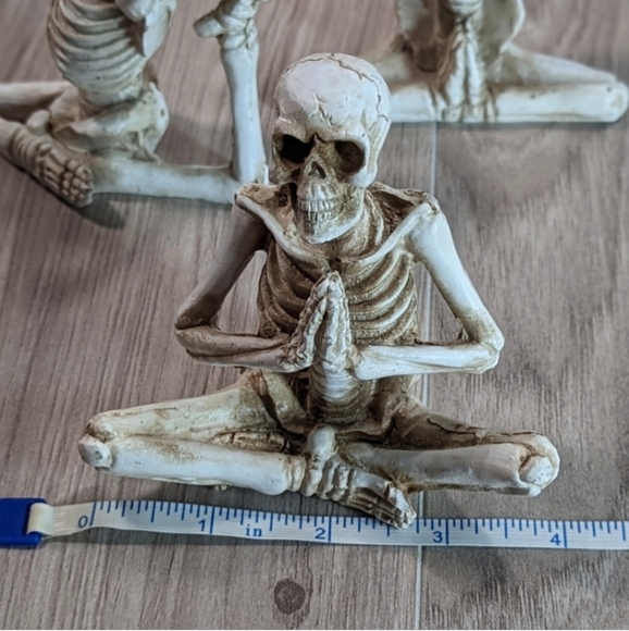 Halloween Yoga Skeletons Spell Book Decor Flameless Candle...